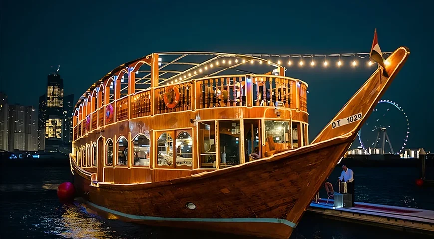 Book your Dhow Cruise Dubai Marina tickets for a scenic and luxurious experience.