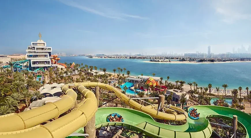 The iconic Tower of Neptune at Atlantis Aquaventure