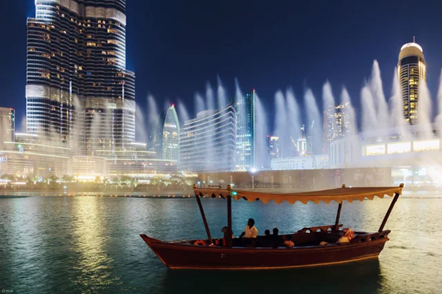 Dubai Fountain and Lake Ride-dubai water fountain boat ride