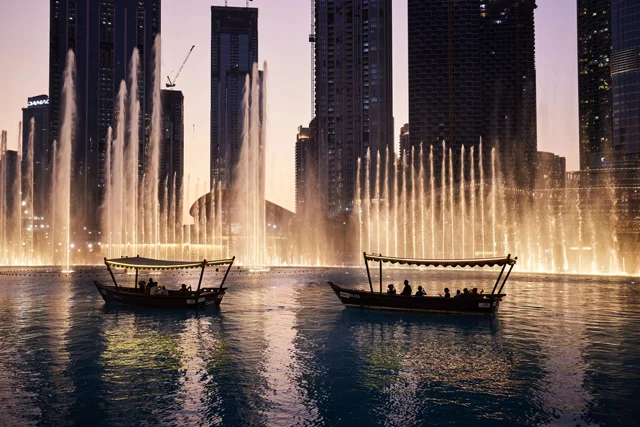 Dubai Fountain and Lake Ride-dubai water fountain boat ride