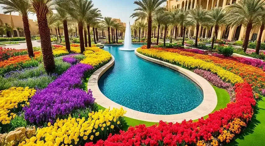 Unique flower sculptures at Dubai Miracle Garden