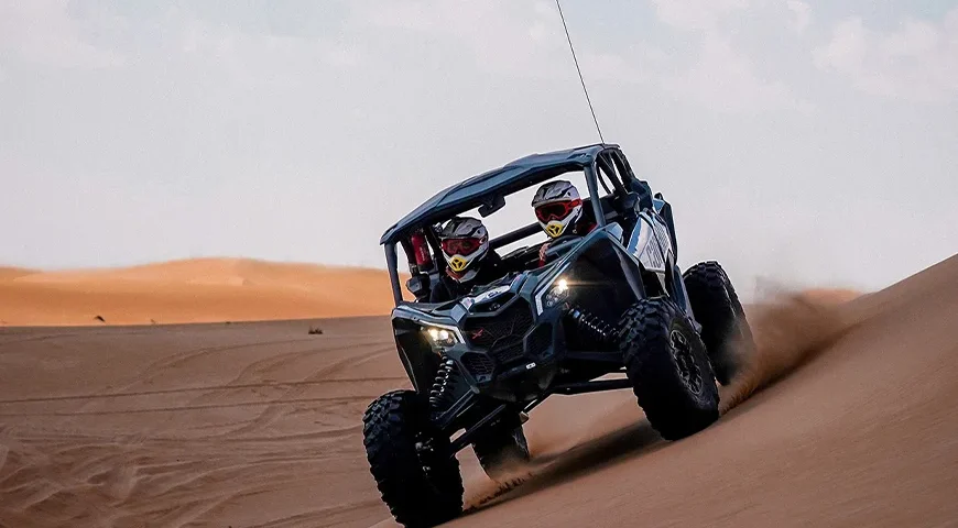 Thrilling dune buggy ride in Dubai's golden deser