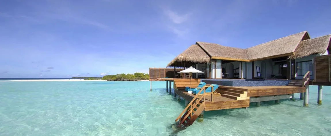 beach villas with pools in the Maldives