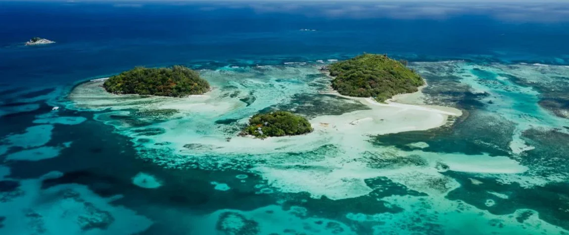 Swimming at Sainte Anne Marine National Park