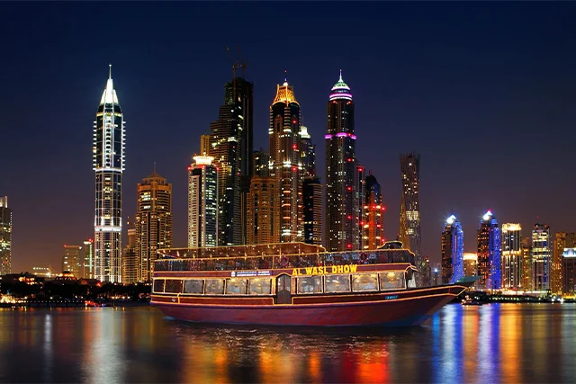 HALF DAY MODERN DUBAI CITY TOUR+ DESERT SAFARI + MARINA DINNER CRUISE