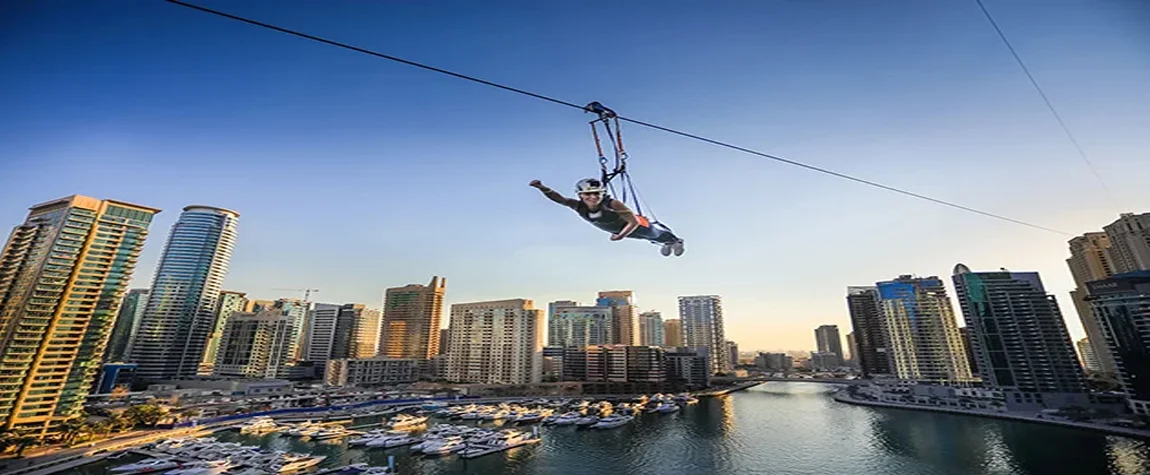 7. Zipline over the Marina