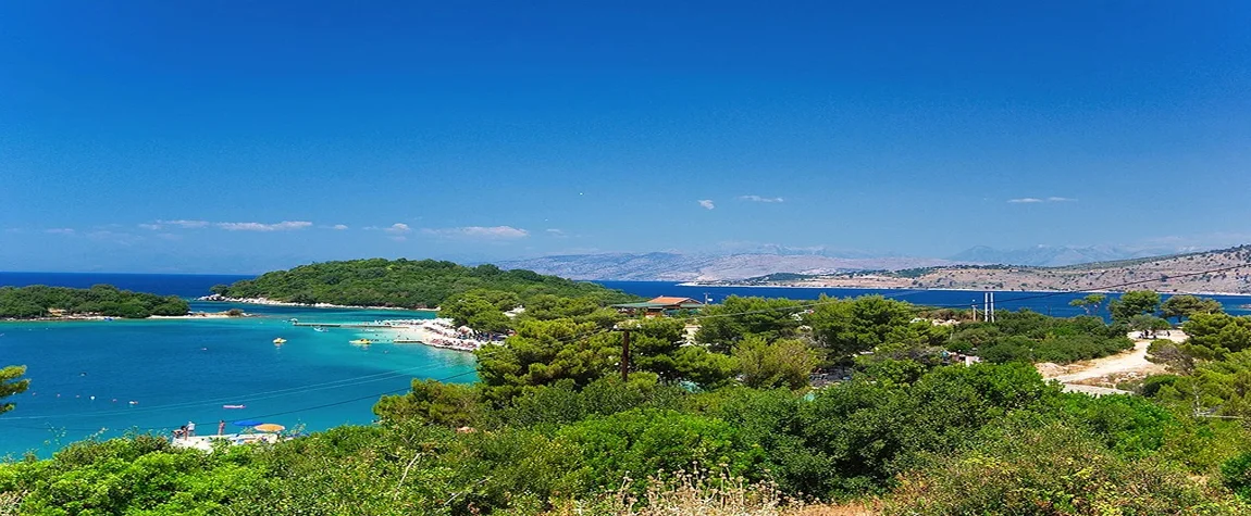 The Ksamil village and the Albanian riviera