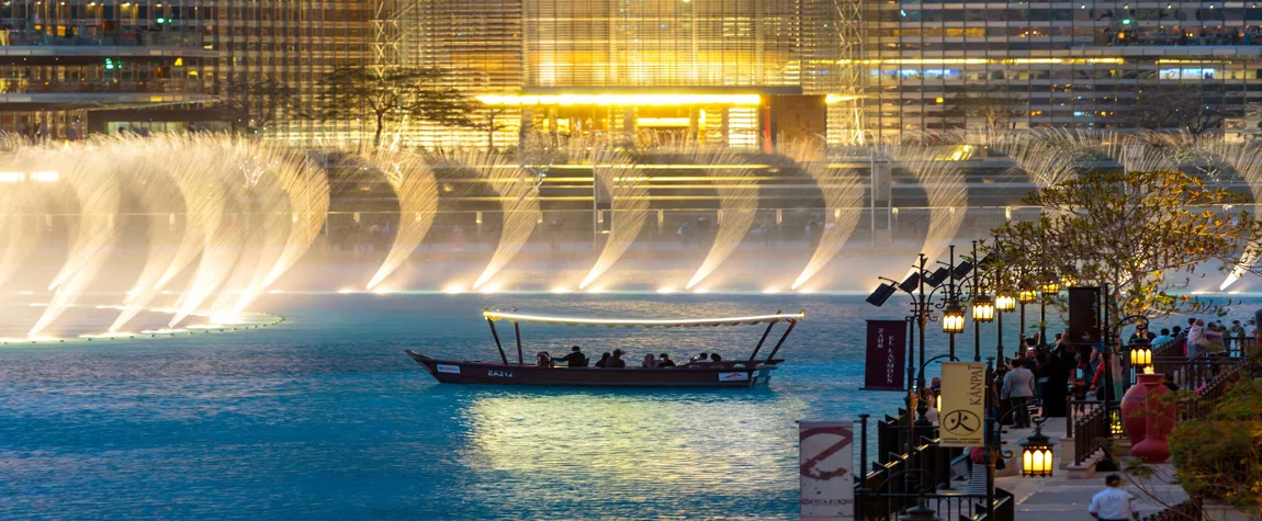 7. Visit the Dubai Fountain as well as The Dubai Mall