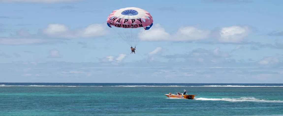 Parasailing at Grand Baie