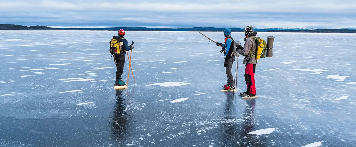 Frozen Lakes Go Ice Skating