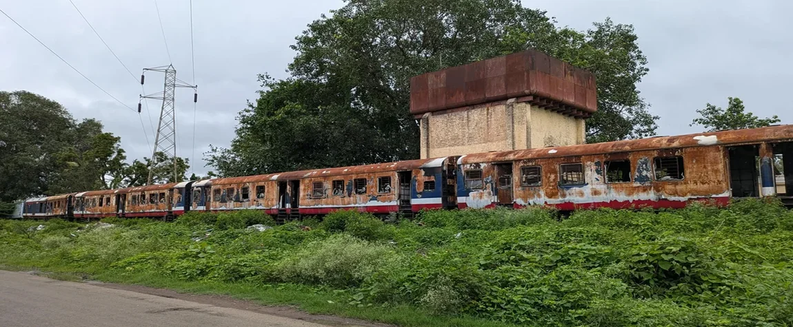 Explore the abandoned railway in Tsavo East